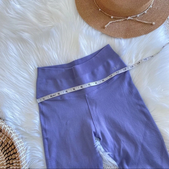 NUX Peloton Seamless Leggings Blue Purple Shapeshifter Compressive 7/8 High Rise - Picture 12 of 16